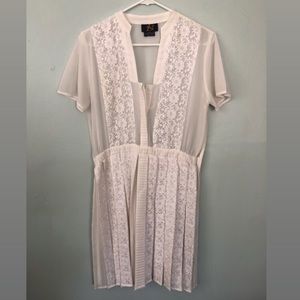 White Lace Unique Dress